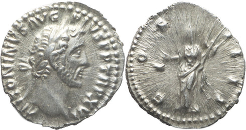 Ancient Roman silver coin of the Emperor Antoninus Pius - COS IIII - Rome Mint
